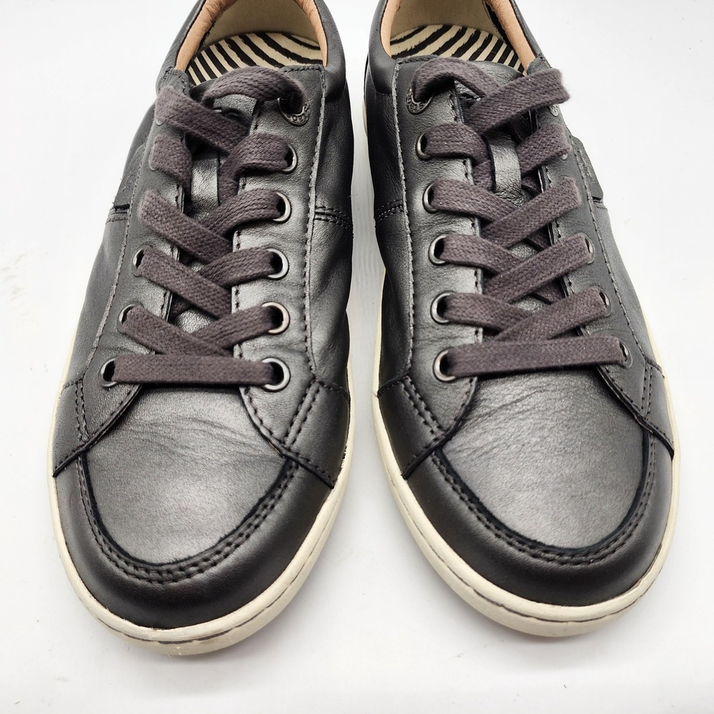 Taos Onward Sneakers Women's 6.5‎ Pewter Metallic Leather Lace Up - Picture 4 of 9